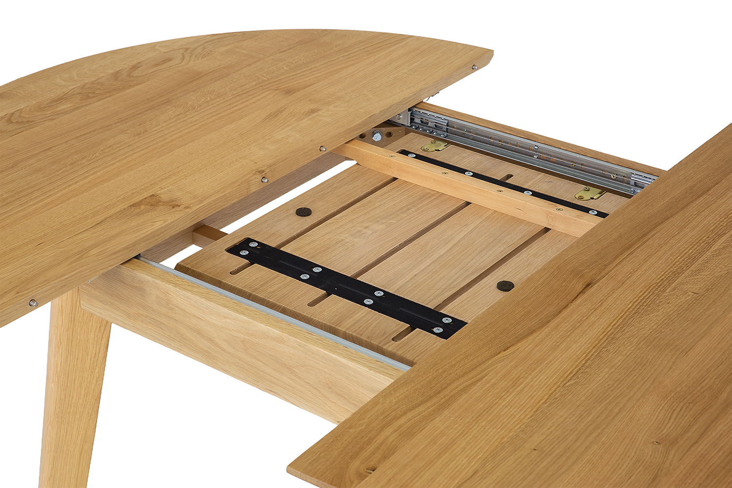 Stół dębowy okrągły rozkładany DR01 - obrazek 3